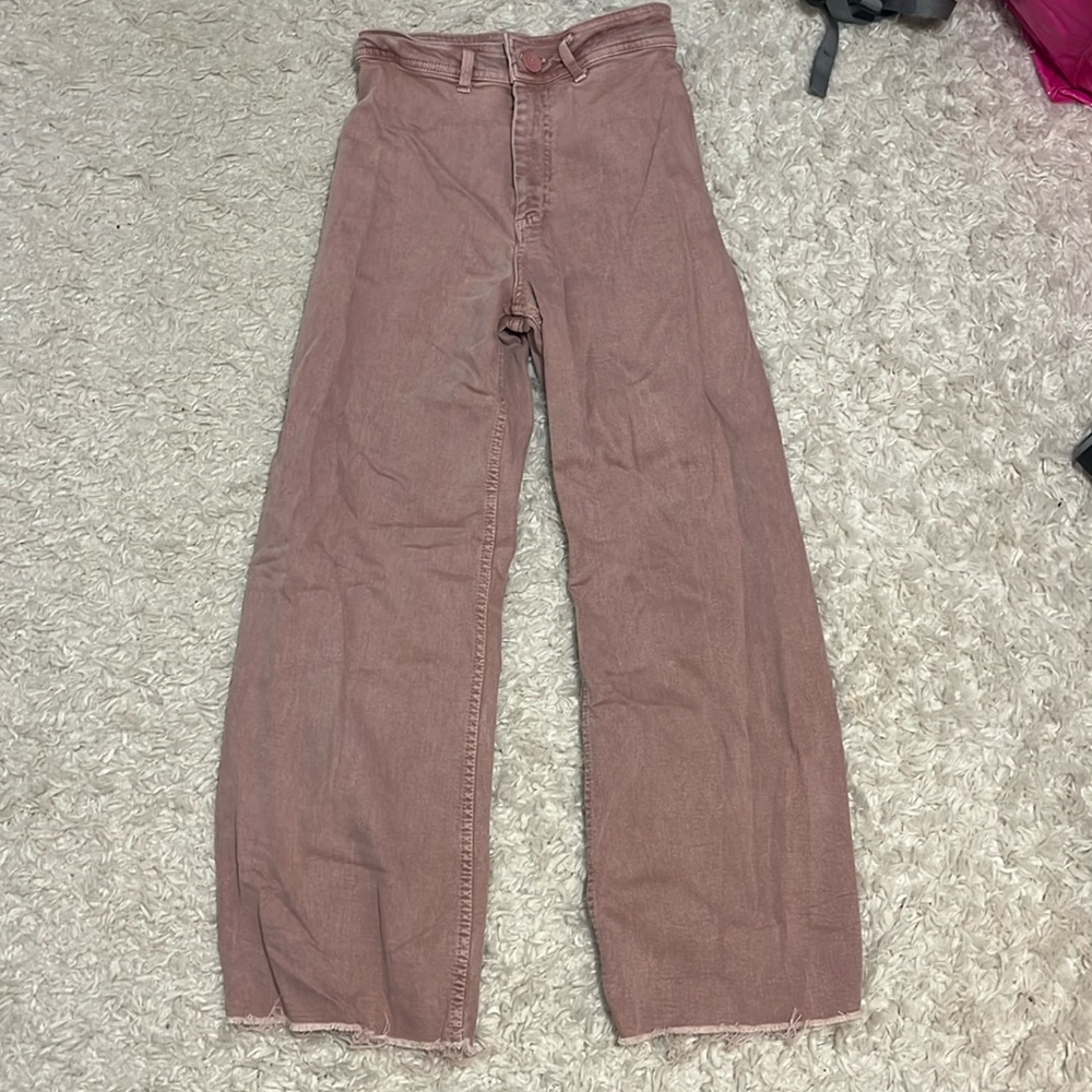 Zara high rise pink pants, size 4, lightly worn